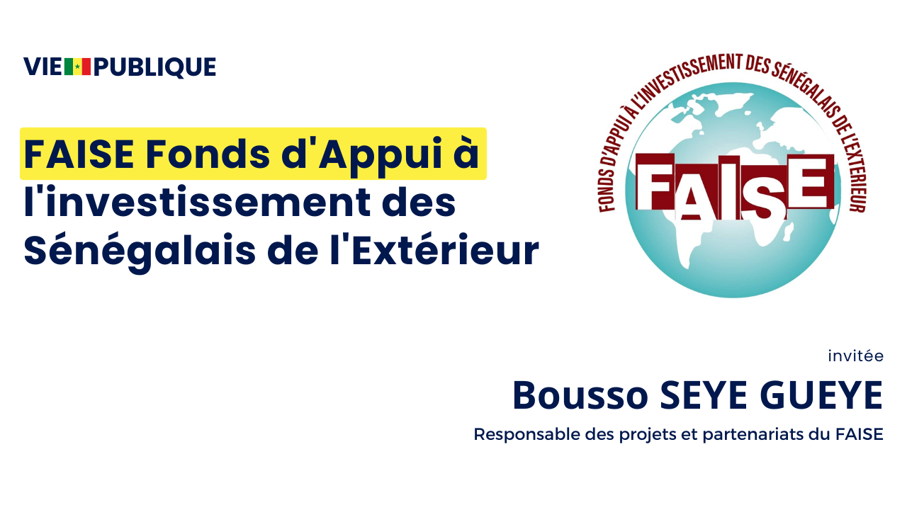 FAISE Fonds des Sénégalais de la diaspora