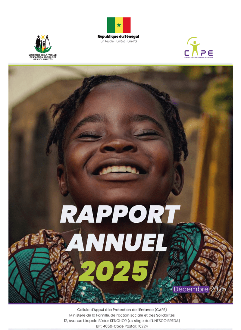 Rapport Annuel 2025 - Cellule d'Appui à la Protection de l'Enfance (CAPE)