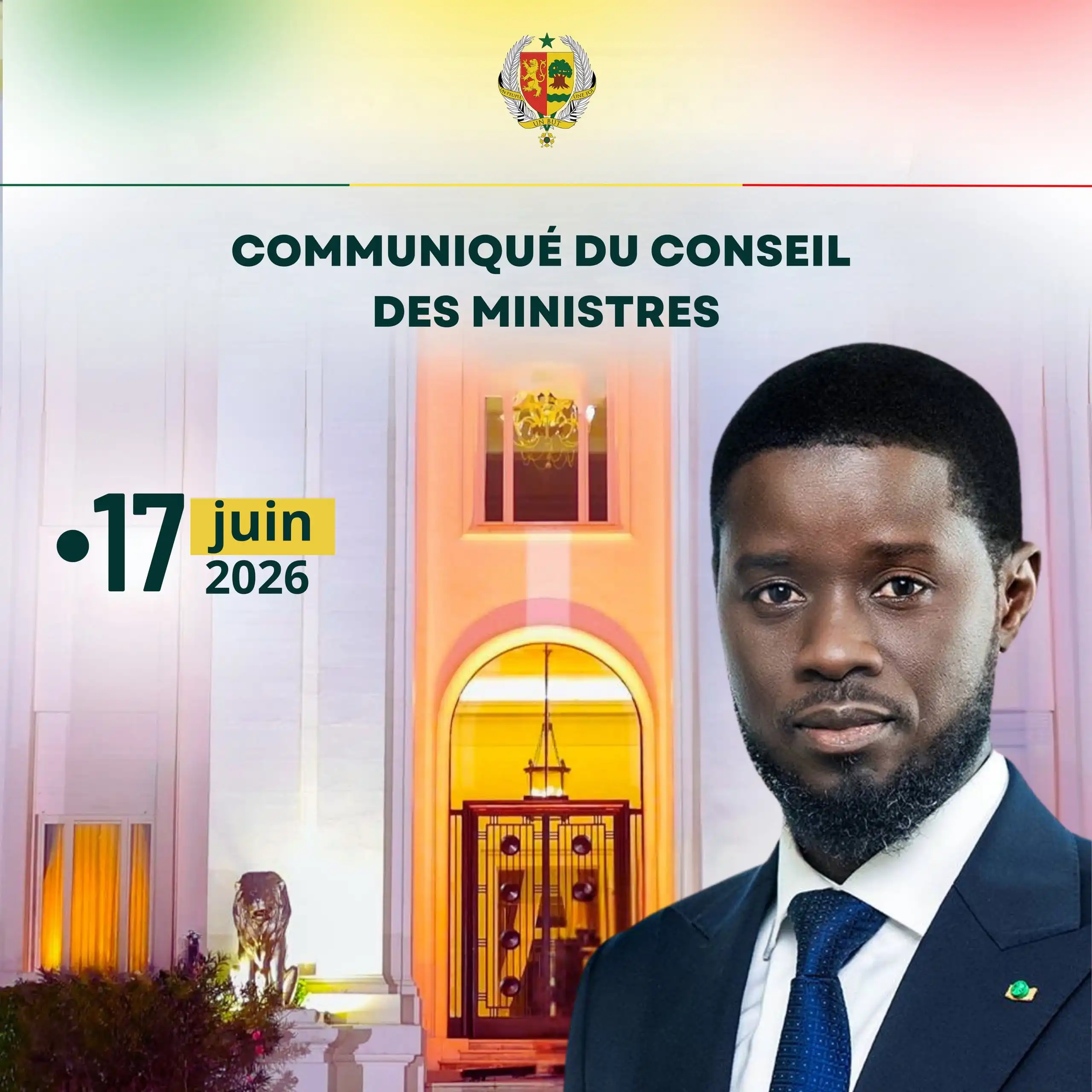 Conseil des Ministres du mercredi 17 juin 2026