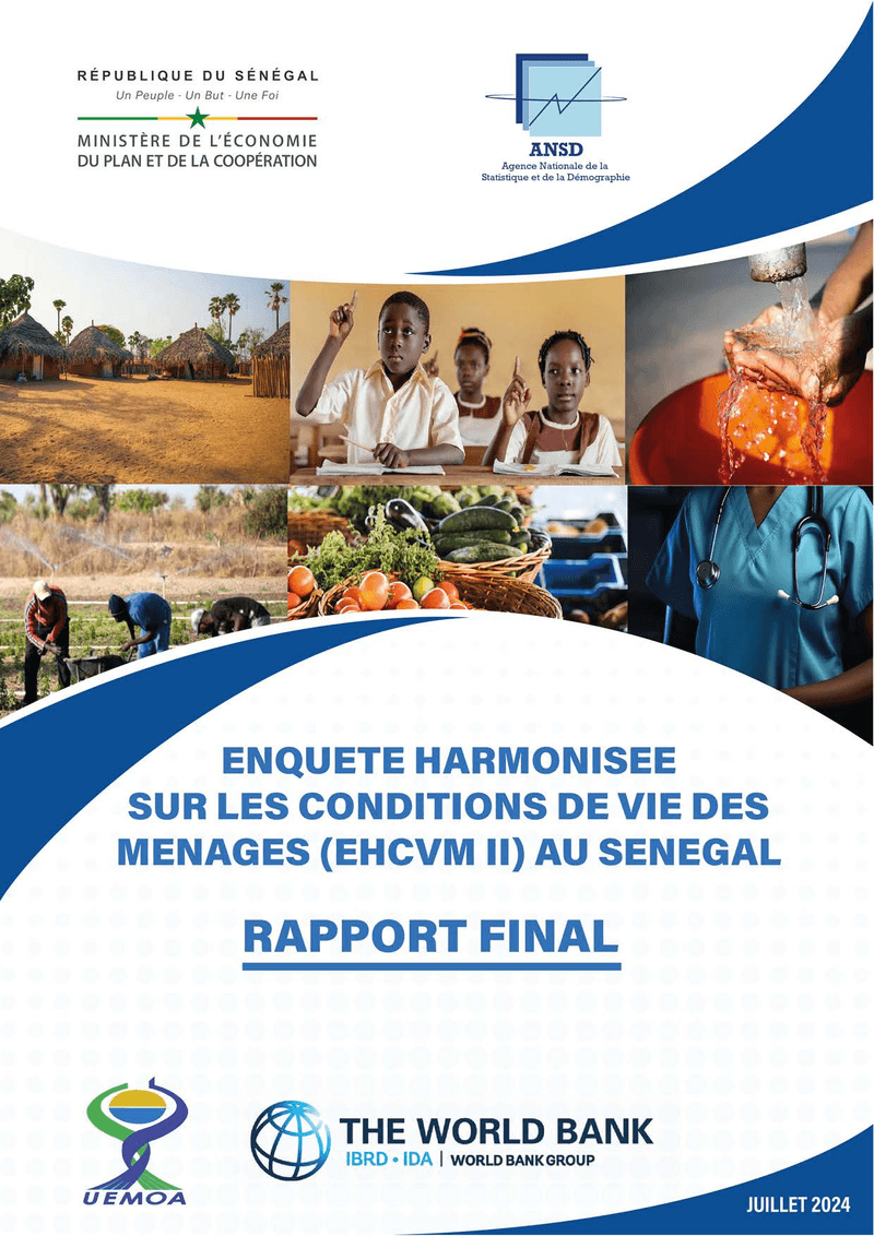 Enquête harmonisée sur les conditions de vie des ménages (EHCVM II) au Sénégal, rapport final 2021/2