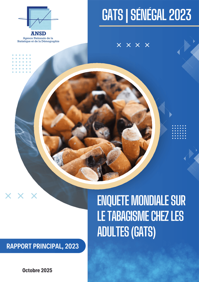 Enquête mondiale sur le tabagisme chez les adultes (GATS) au Sénégal, rapport principal 2023 – ANSD