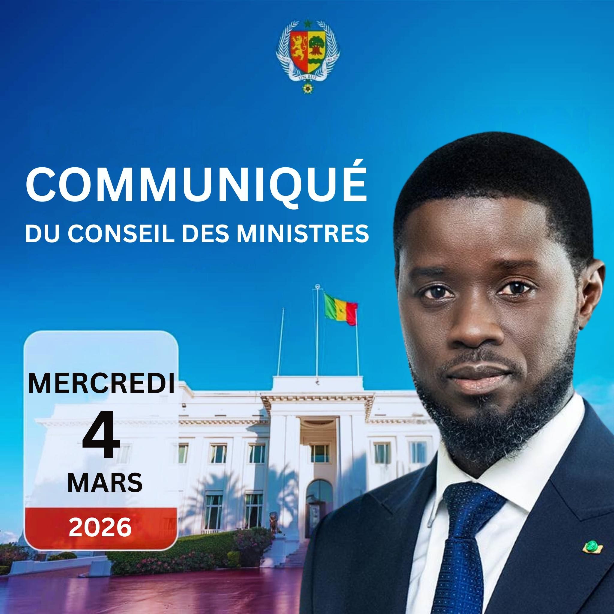 Conseil des Ministres du 04 mars 2026