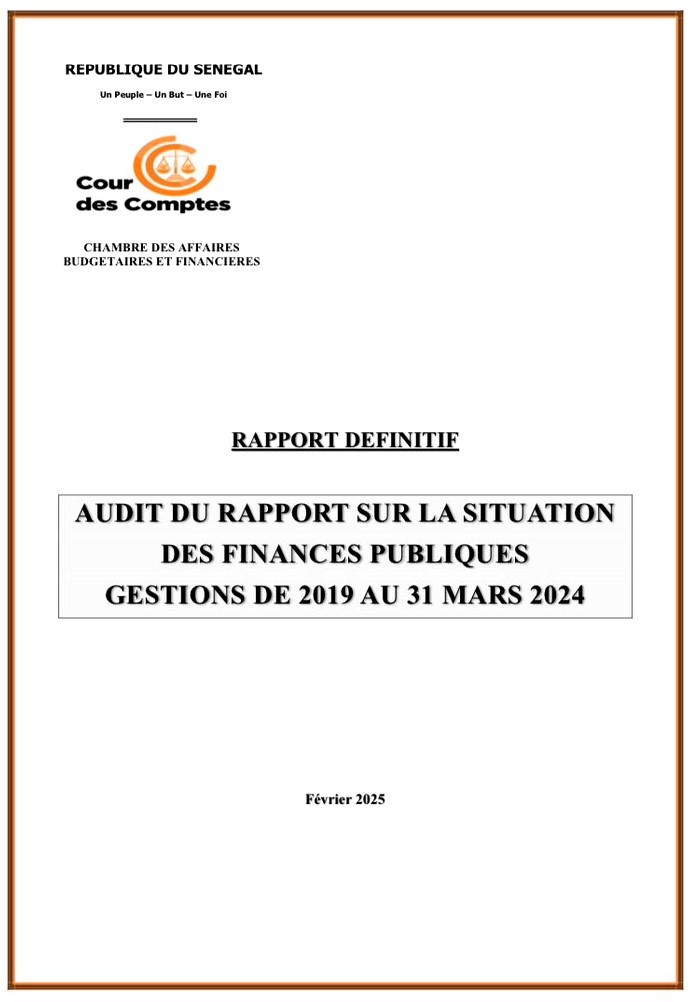 Rapport Cour des comptes sur la situation des finances publiques de 2019 à 2024
