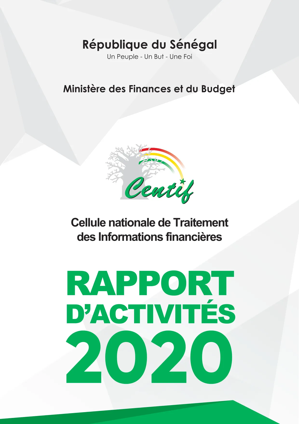 CENTIF Rapport d'activité 2020