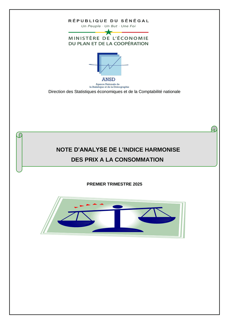 Note d'analyse de l'Indice harmonisé des prix à la consommation (IHPC) au premier trimestre 2025 – A