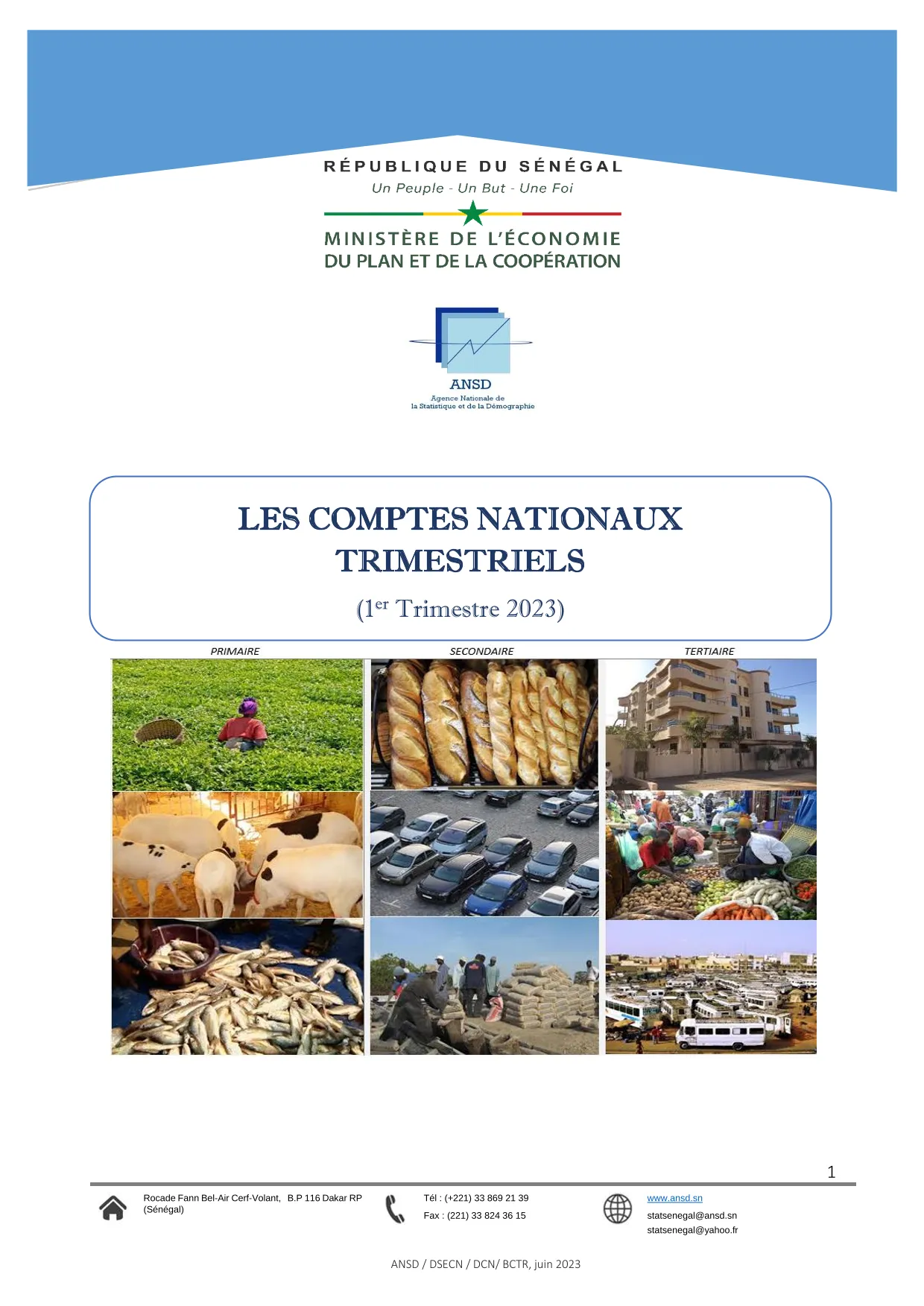 Les comptes nationaux trimestriels du 1er trimestre 2023 – ANSD