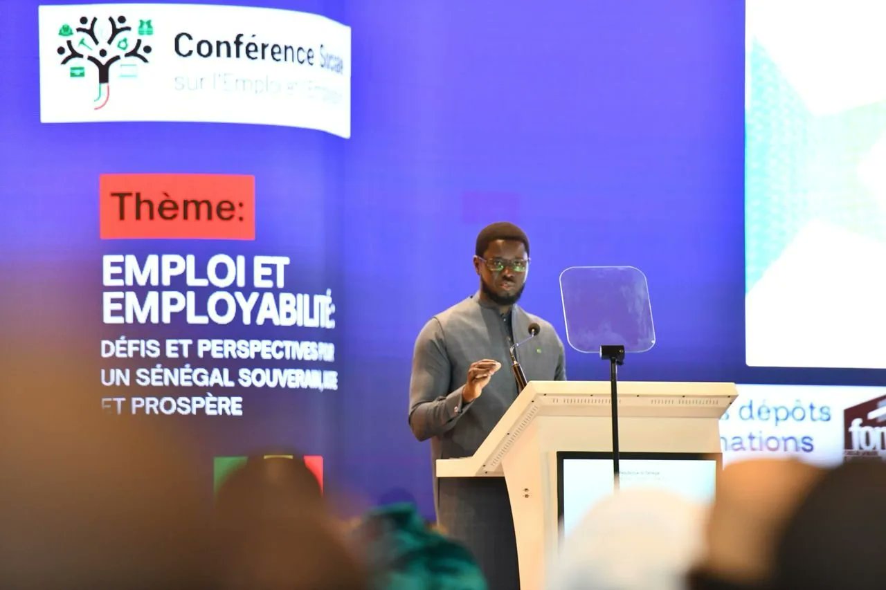 Discours président Diomaye à la 4e Conférence sociale sur l’emploi et l’employabilité