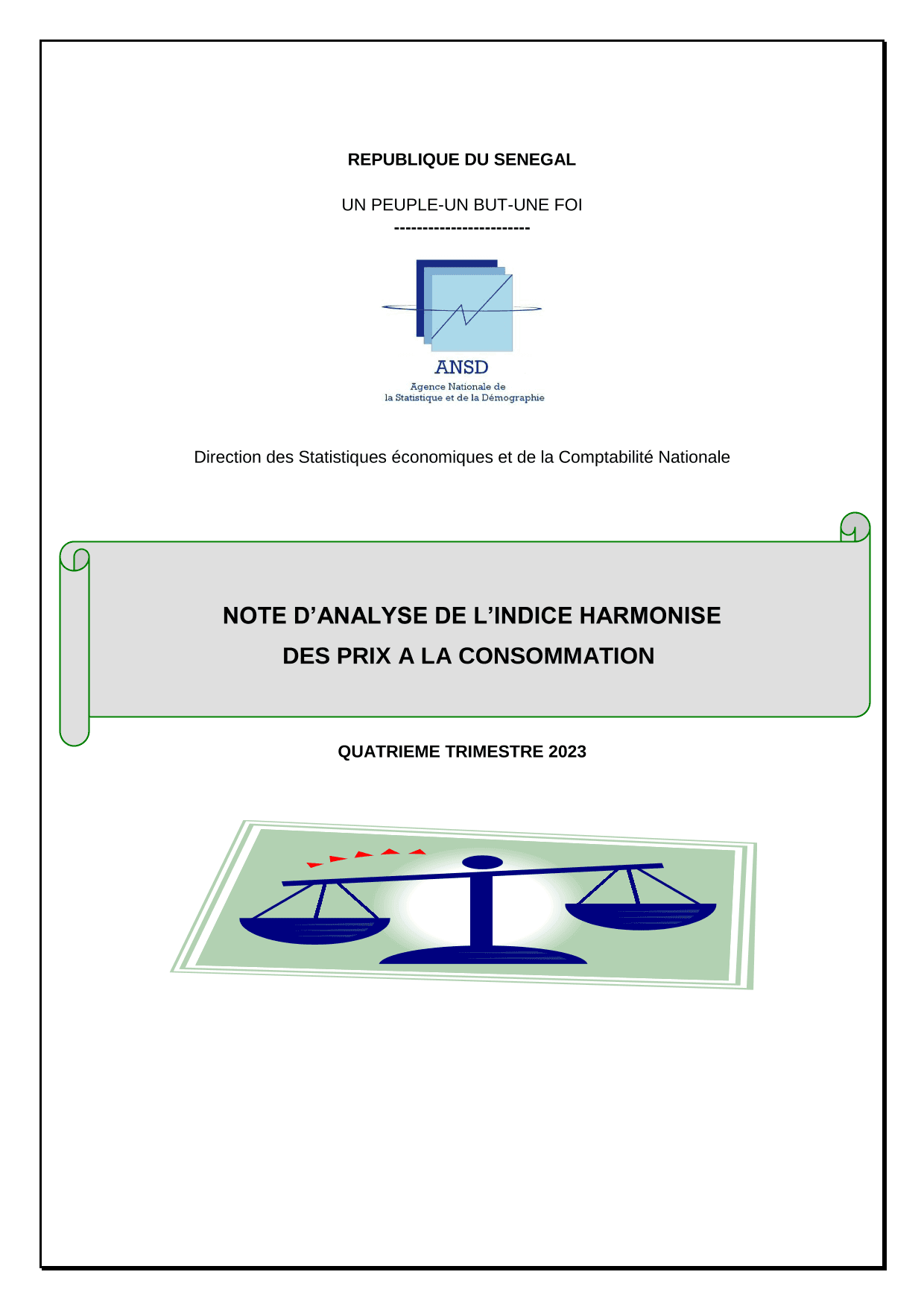 Note d'analyse de l'Indice harmonisé des prix à la consommation (IHPC), quatrième trimestre 2023 – A